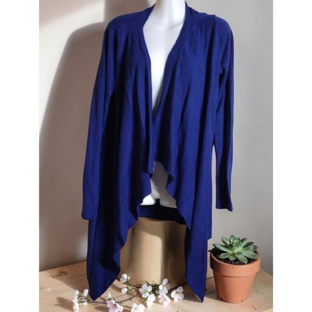 East 5th Women’s Navy Open-Front Draped Cardigan Sweater